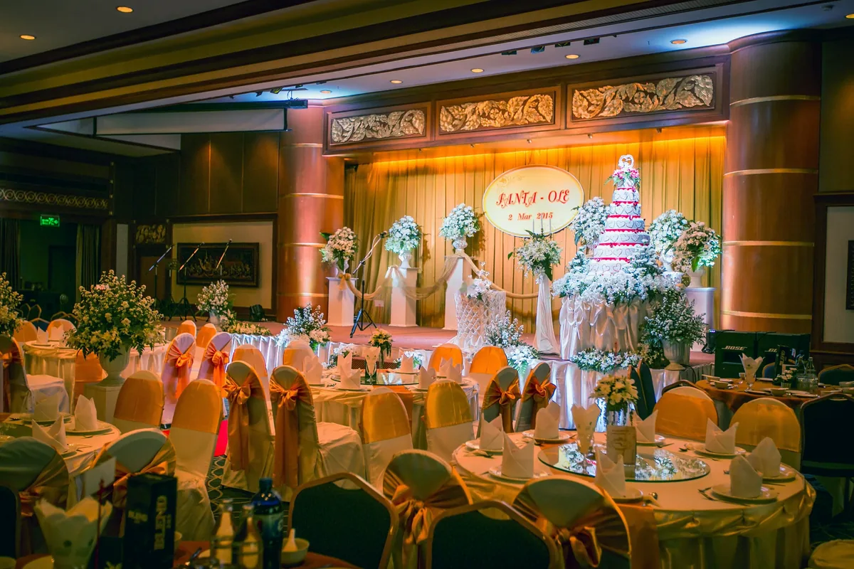 A picture of the grand Ballroom from a side